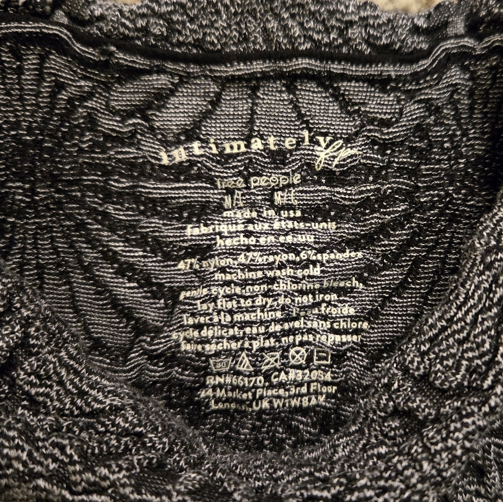 Free People Black Smocked Sleeveless Tank Top - Picture 2 of 6